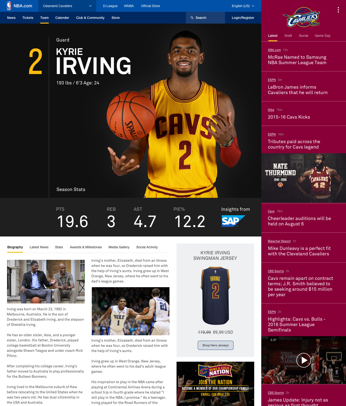 Irving-Profile
